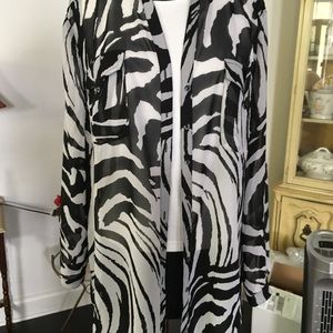 Style & Co Animal Print Tunic Blouse Sz 18